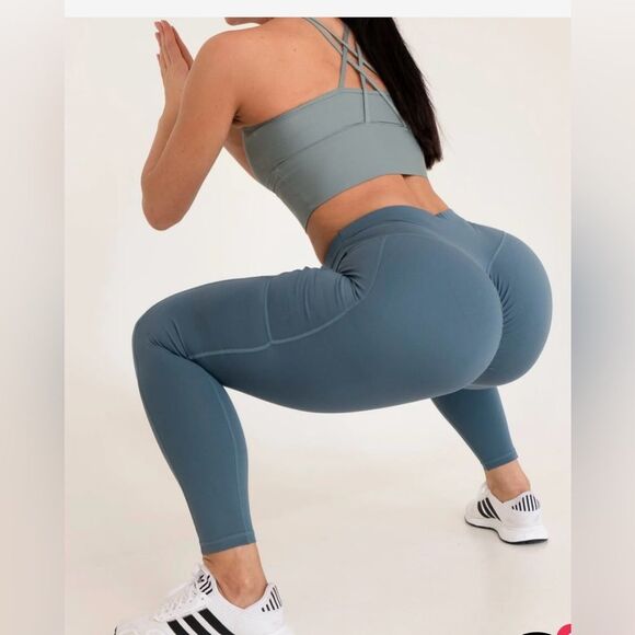 Pro-Fit Basic High Waist Tummy Control Butt Lifting Legging in MAUVE PINK - Picture 1 of 10